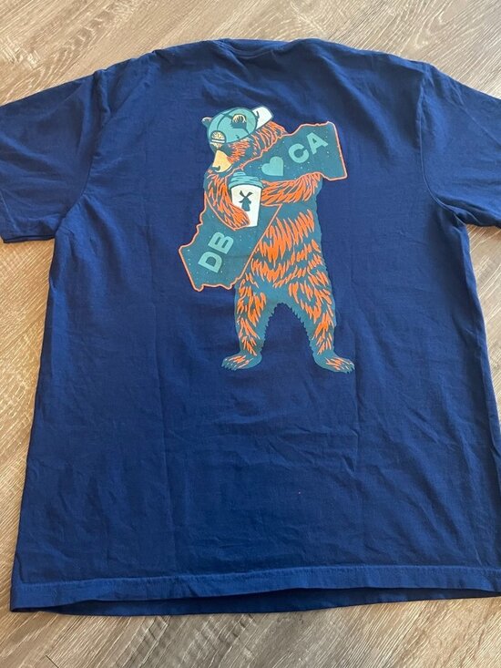 Comfort Colors Other - Comfort Colors DBCA Men's T-Shirt Size M Blue Bear California Double Sided Tee